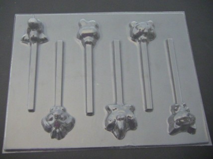 455sp Mooshy Monsters Chocolate or Hard Candy Lollipop Mold